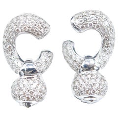 Diamond Bell Shaped Drop Earrings