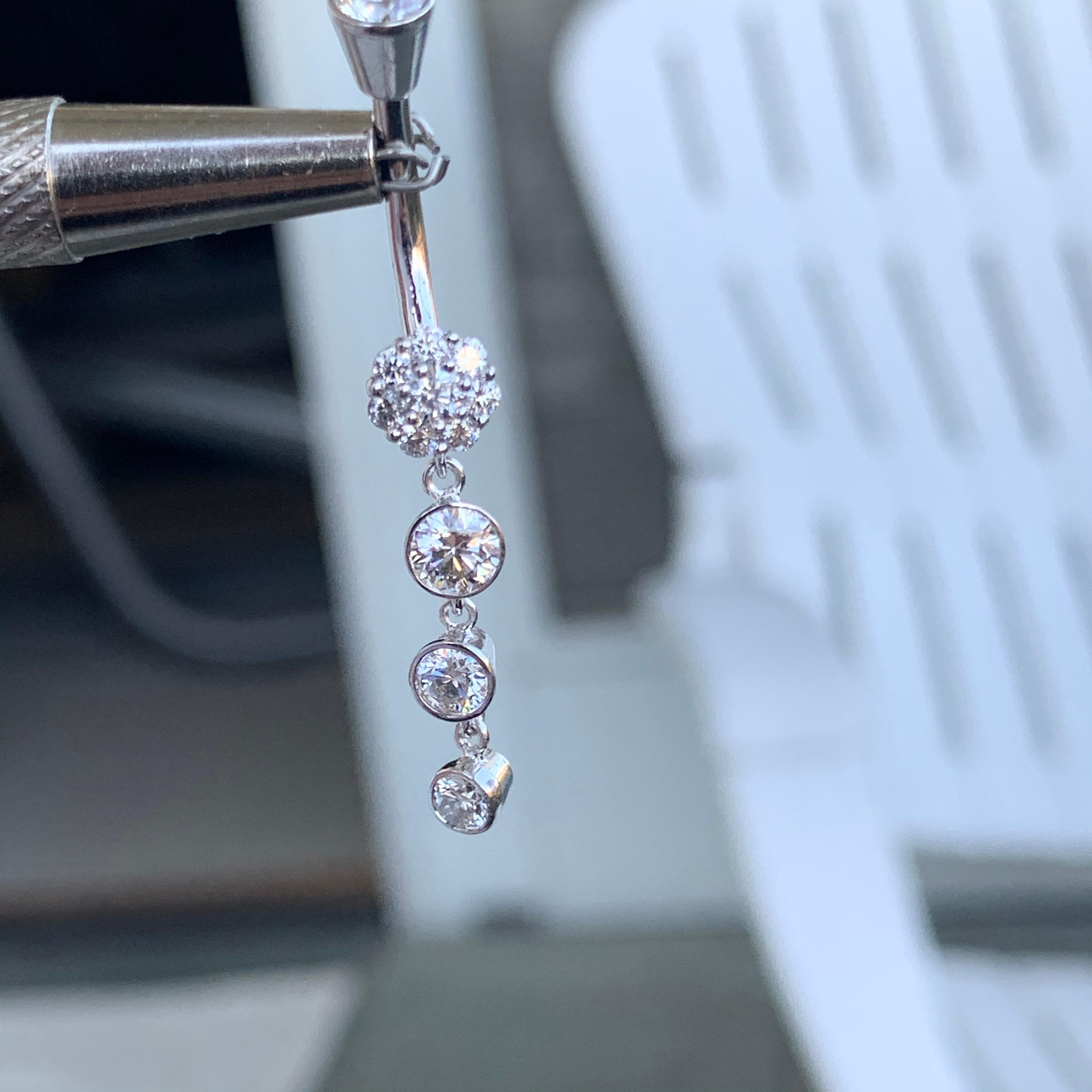 Made to order, please allow 1-3 weeks from date of final design approval by customer.  If you have a rush date you need them by let us know and we will let you know before if we can accommodate you.

Diamond Belly Button Ring but could also be made