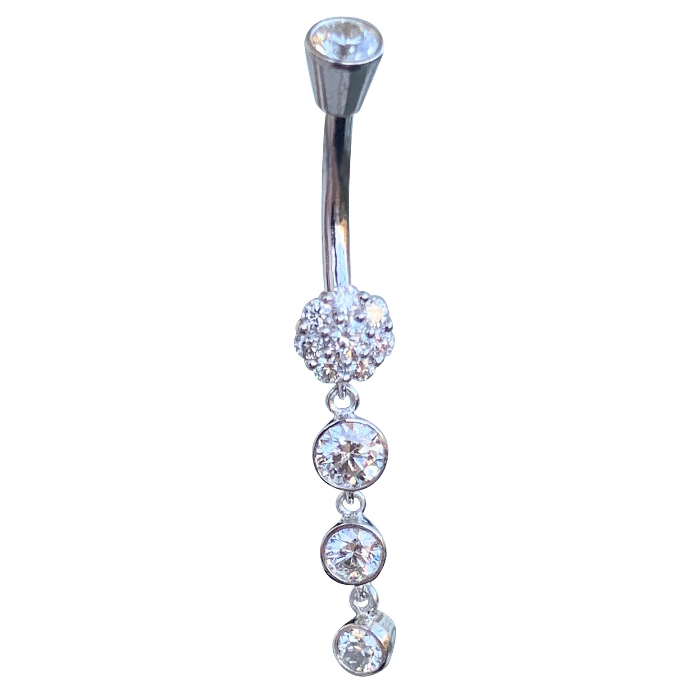 Diamond Belly Button Ring For Sale