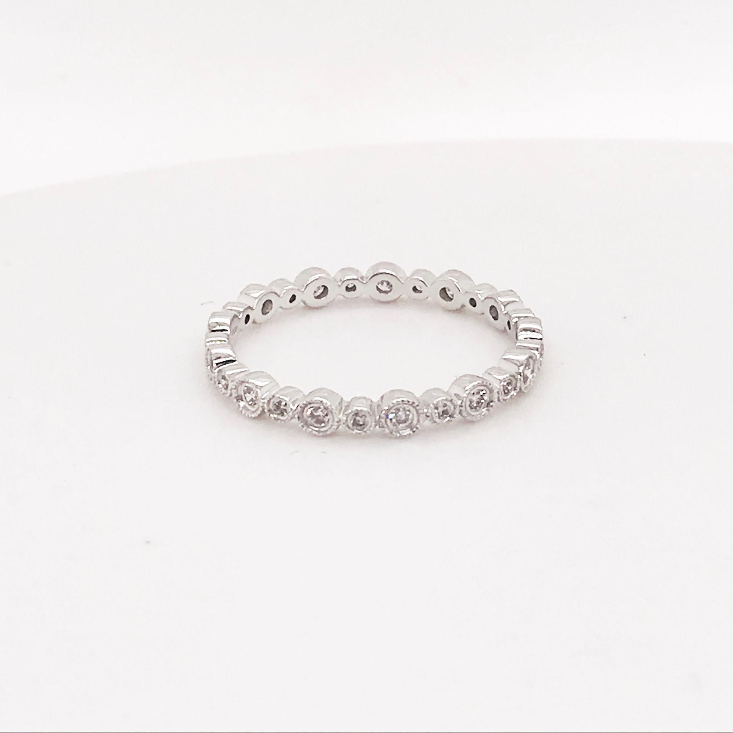 white gold stackable rings