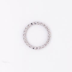 Diamond Bezel Eternity Ring, Half Carat in 14k White Gold, Stackable