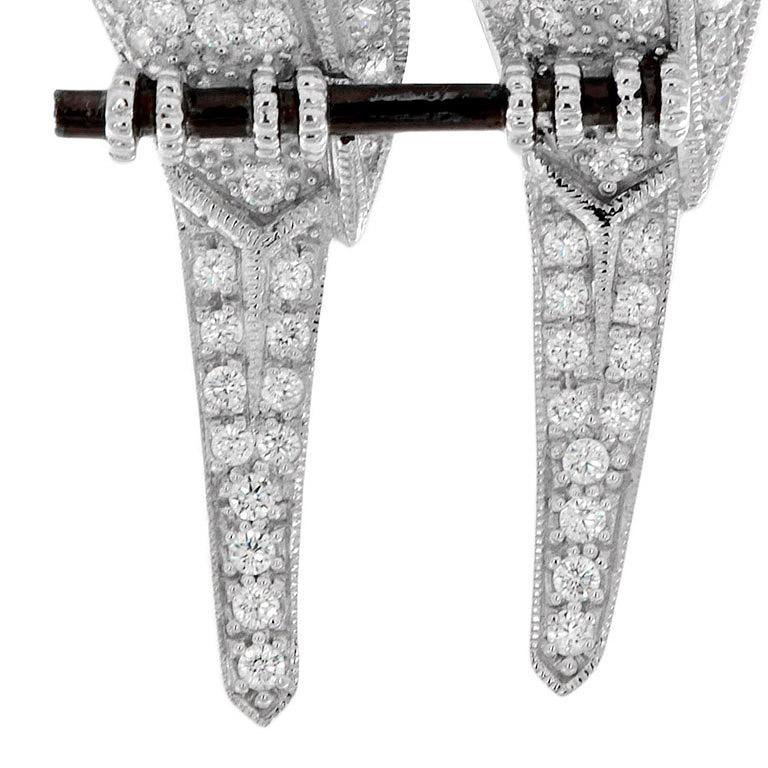 Art Deco Diamond Birds Brooch