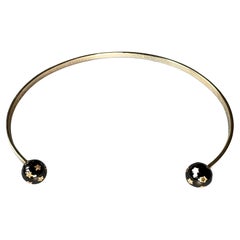 Diamond Black Enamel Choker Necklace Collar J Dauphin