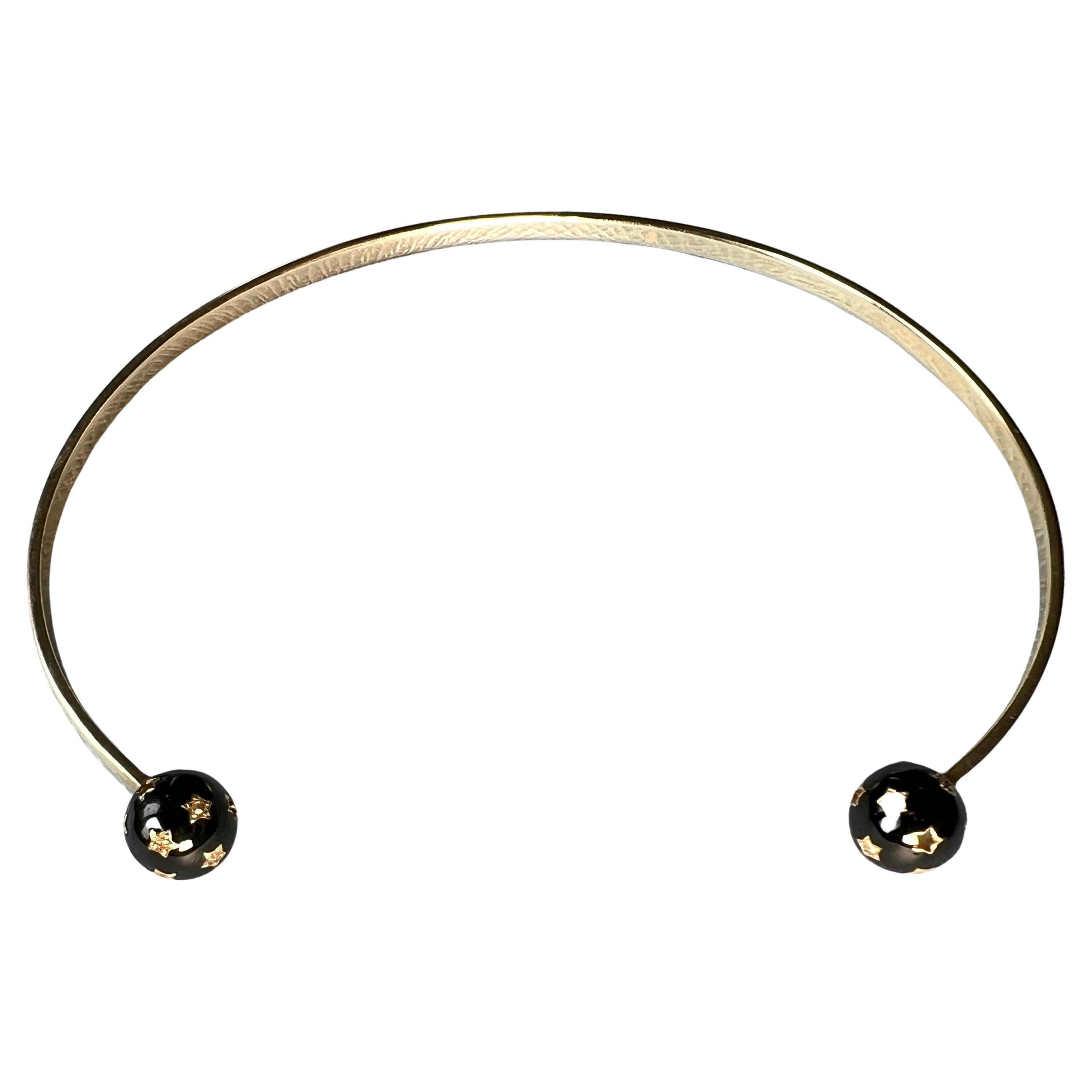 Diamond Black Enamel Choker Necklace Collar J Dauphin in vendita