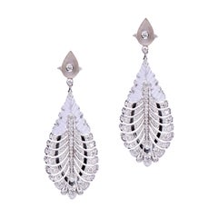 Diamond Black Enamel Crystal Enamel Earring