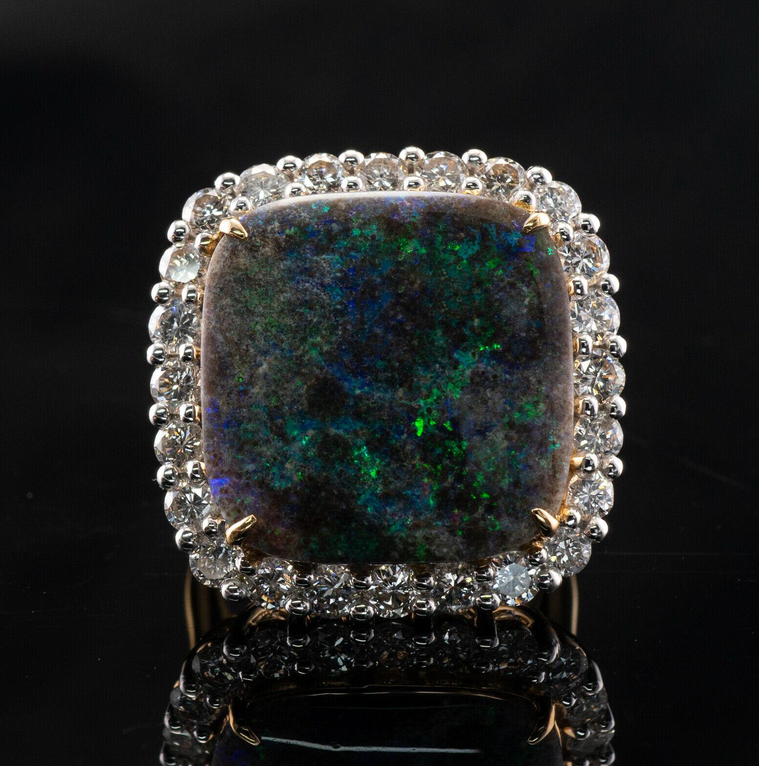 black opal antique ring