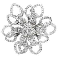 Diamond White Gold Flower Ring