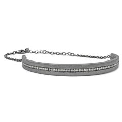 Diamond Black Silver Cosmos Chain Bracelet
