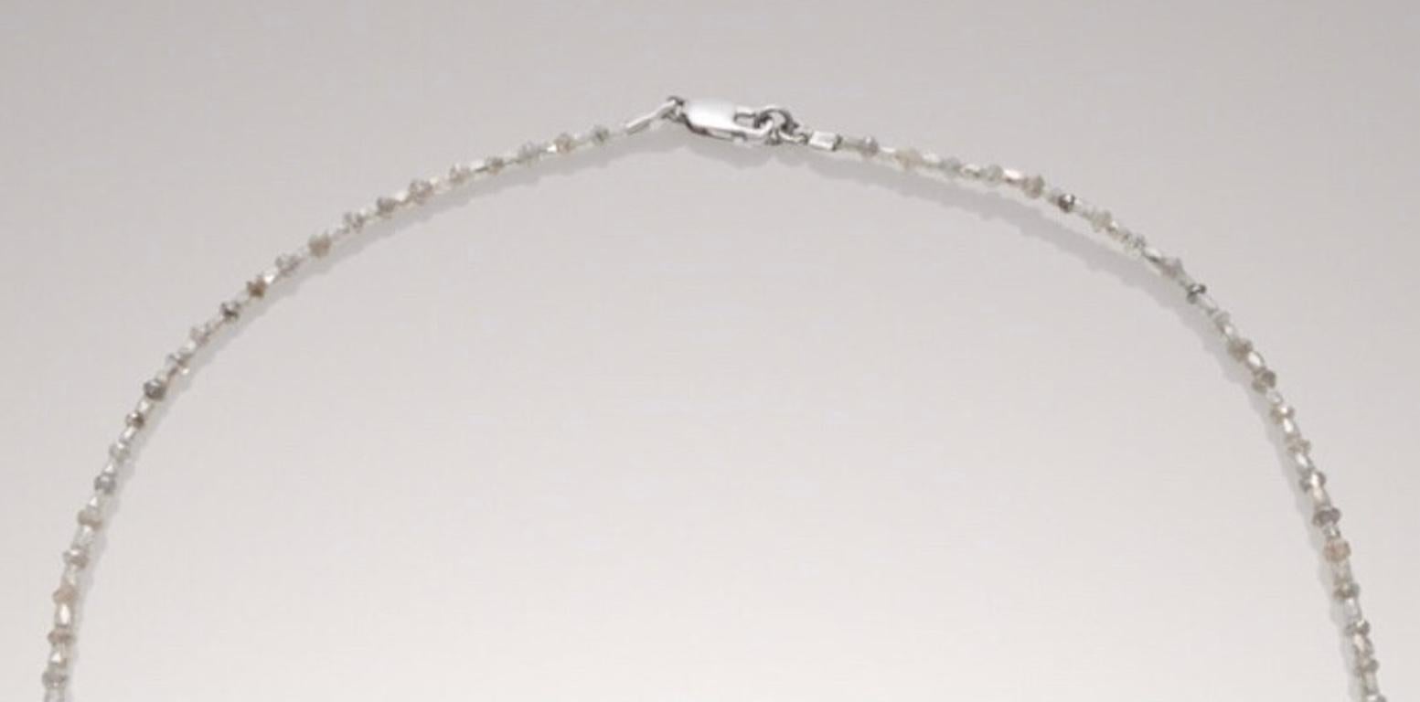 Shield Cut 14K 'Blithe Bling' White Diamond Necklace '18.44 CTW' 