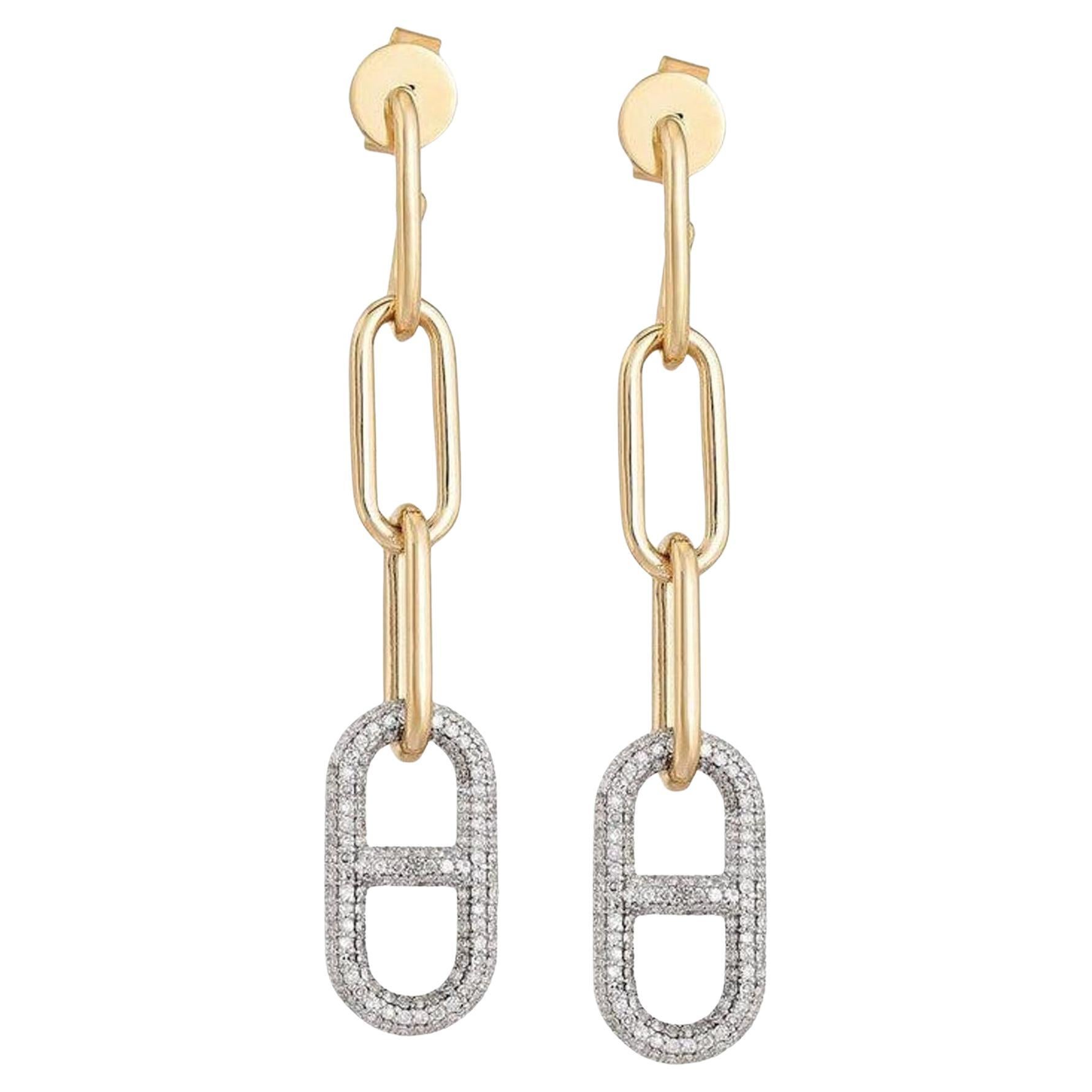 Orecchini a goccia in oro giallo 14K con diamante Bliss