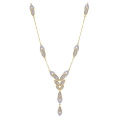 Sunita Nahata Diamond 1.72ct. Bloom Long Necklace in 18K Yellow Gold.