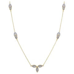 Diamond Bloom Necklace in 18 Karat Gold