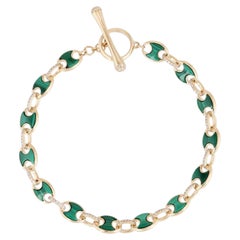 Diamond Blossom 14K (or 18k upon request) Yellow Gold Diamond Link Bracelet