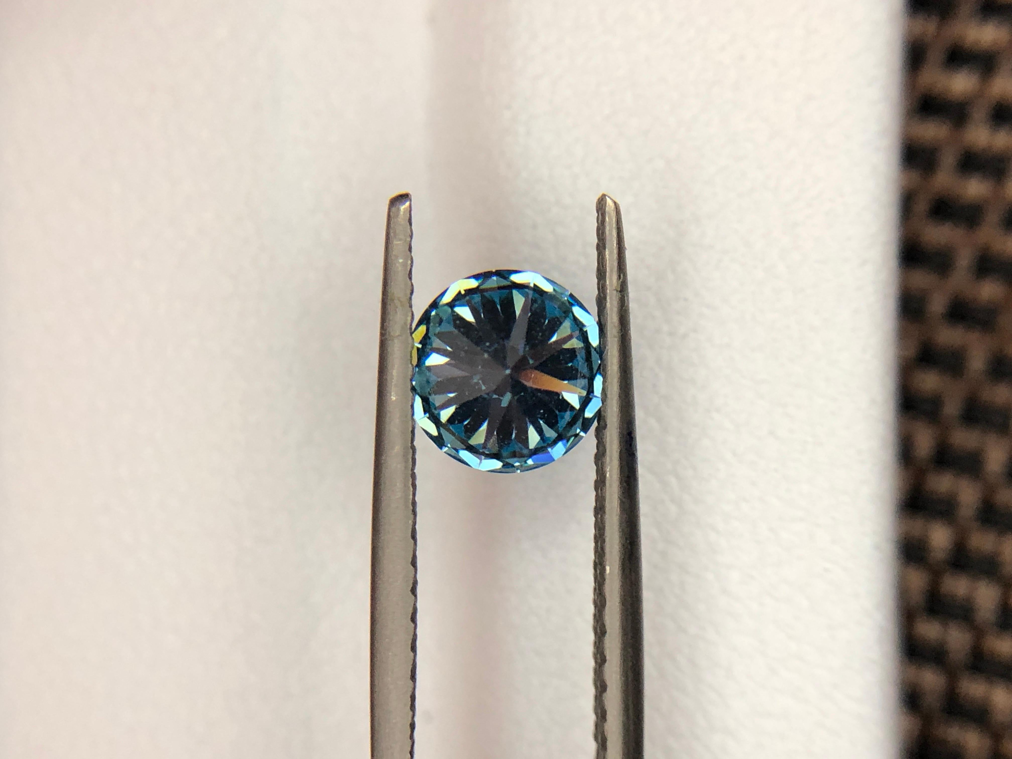 Diamant-Blau HPHT 1,03 Karat vvs  im Angebot 6