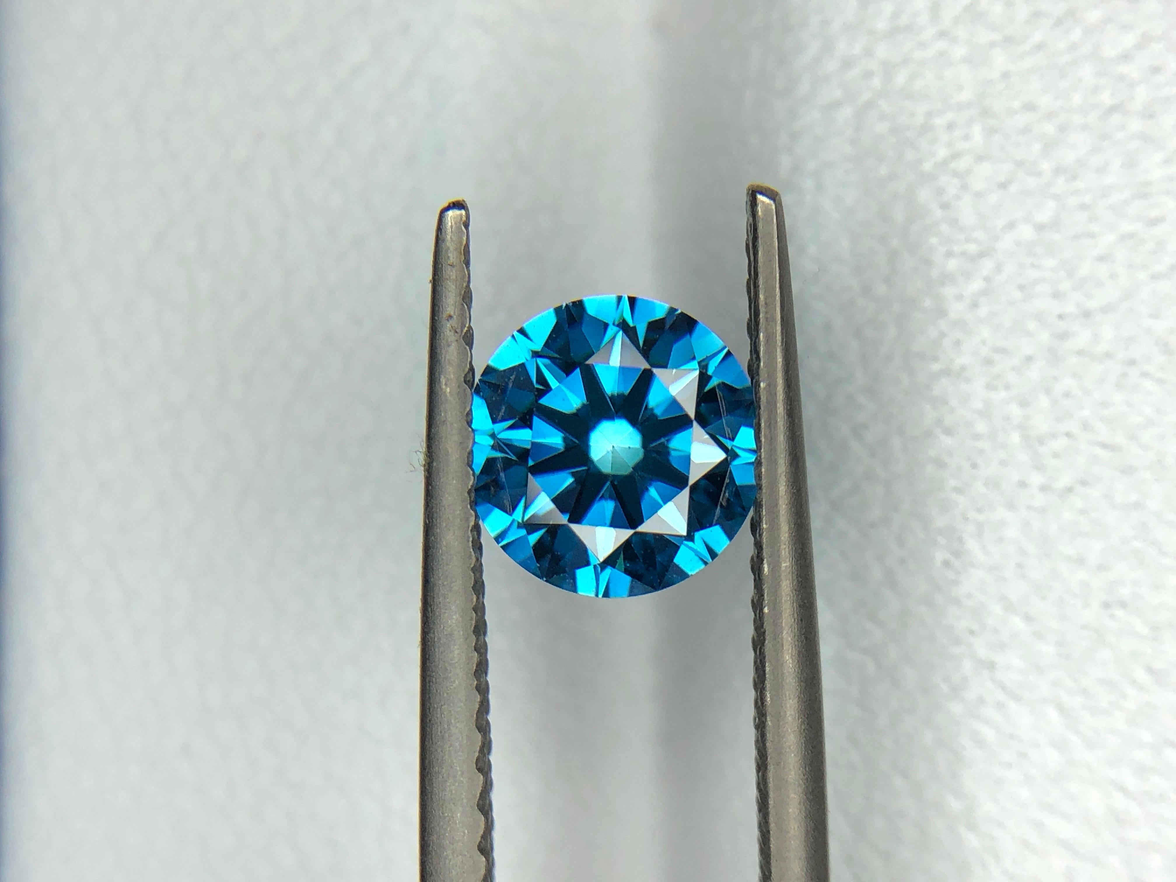 Diamant-Blau HPHT 1,03 Karat vvs  im Angebot 3