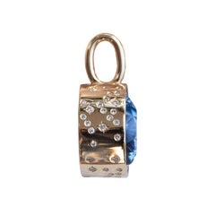 Diamond Blue 3.80ct Sapphire Constellation Pendant 10 Kt Gold