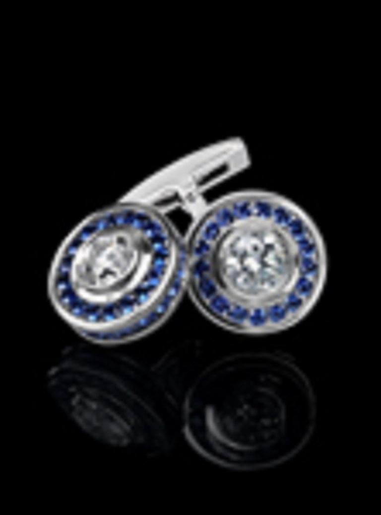 blue sapphire cufflinks for sale