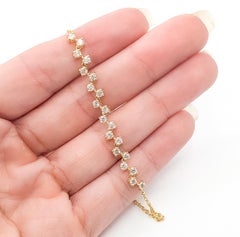 Bracciale Bolo con diamanti in oro giallo 10k