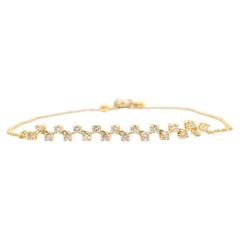 Bracciale Bolo con diamanti in oro giallo 10k