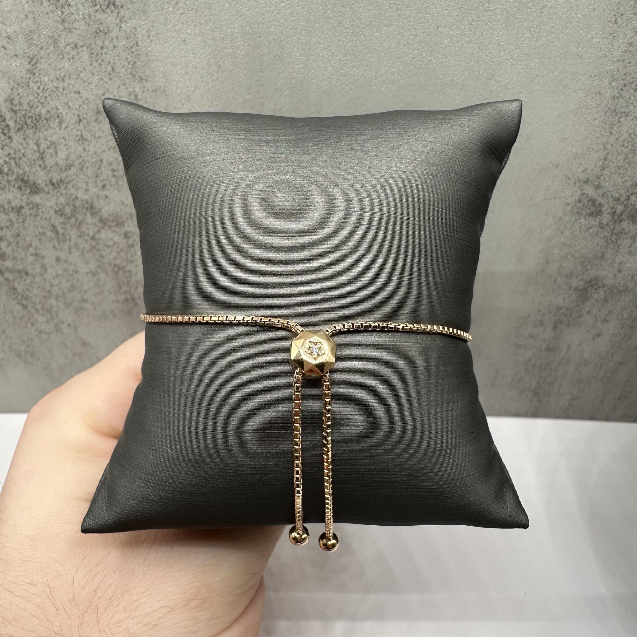 Diamant-Bolo-Armband aus 18kt Rose Gold - 0,39ctw GH SI2-I1, verstellbar, Neu (Rundschliff) im Angebot