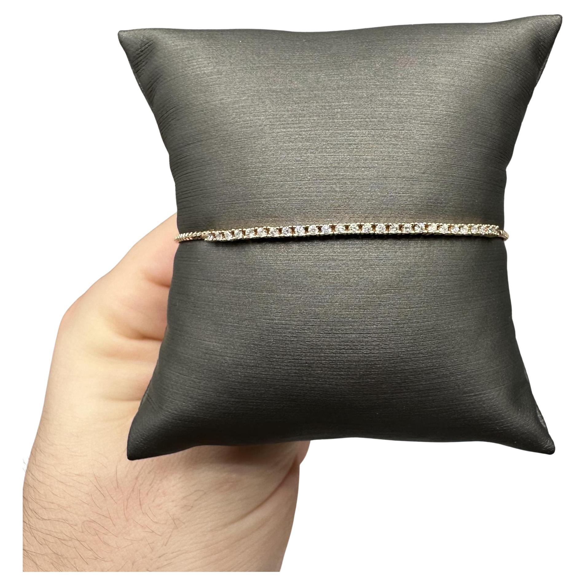 Diamant-Bolo-Armband aus 18kt Rose Gold - 0,39ctw GH SI2-I1, verstellbar, Neu im Angebot