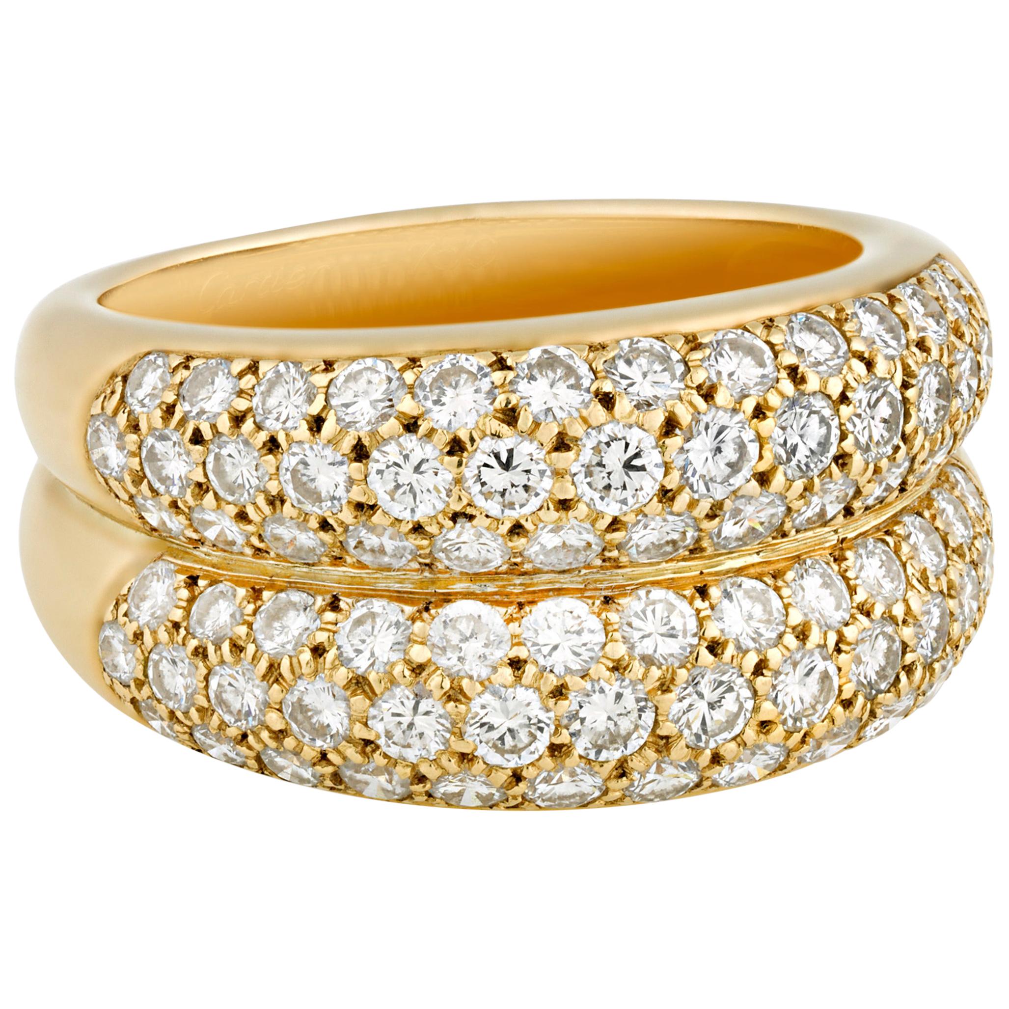 Diamond Bombe Ring by Cartier