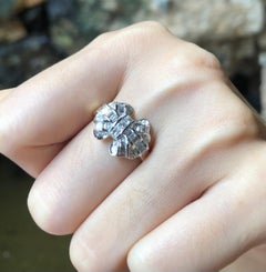 Diamond Bow Ring Set in 18 Karat Gold Settings