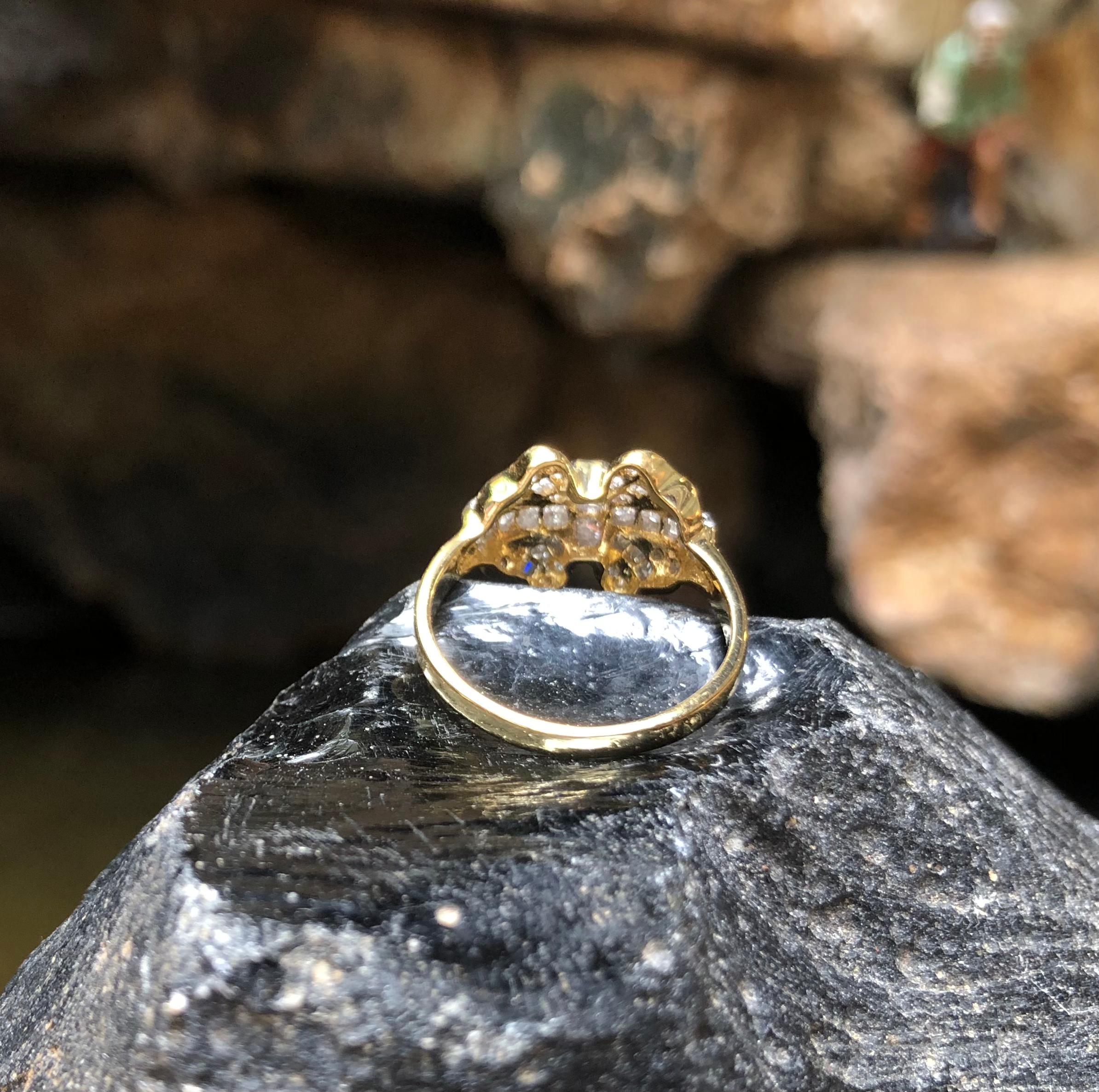 Diamond Bow Ring Set in 18 Karat Gold Settings 3