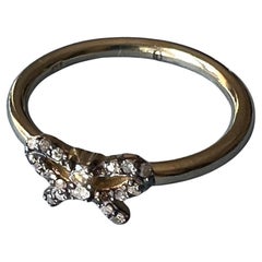 Diamond Bow Ring Victorian Style Diamond