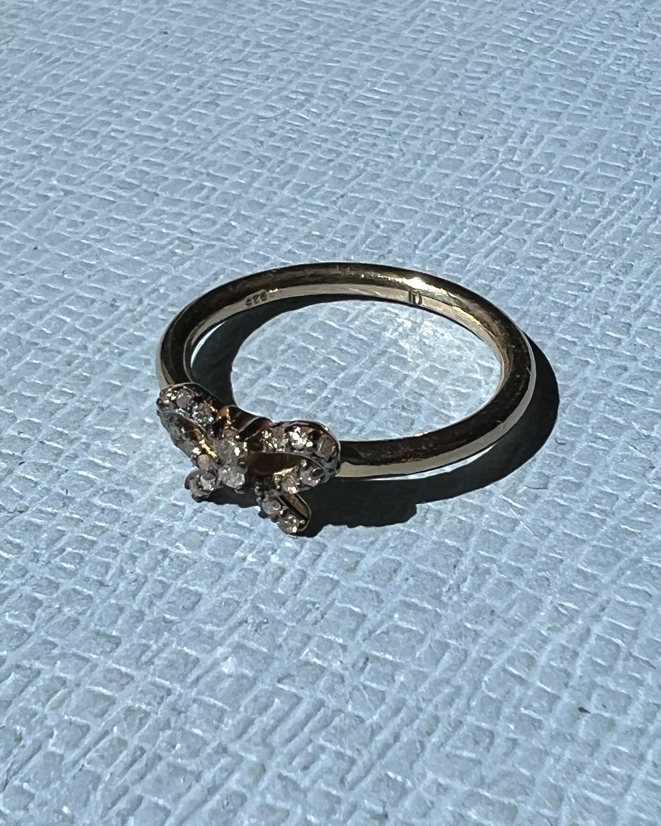 Taille simple Anneau de diamant de style victorien en vente