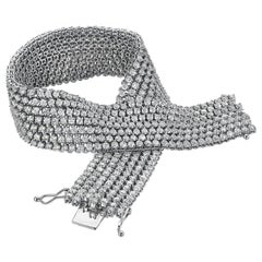 Diamond Bracelet 10.99 Carats Flexible Mesh Tennis Bracelet