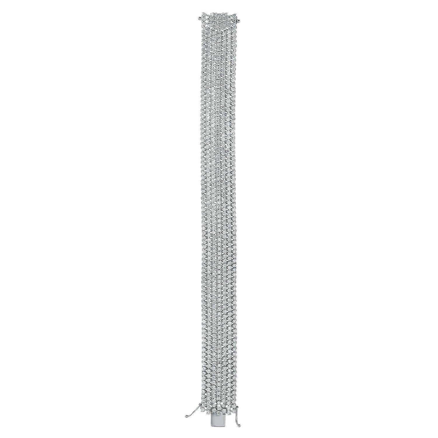 Contemporaneo Bracciale tennis con diamanti da 10,99 carati in oro 18 carati - Regalo romantico di lusso in vendita