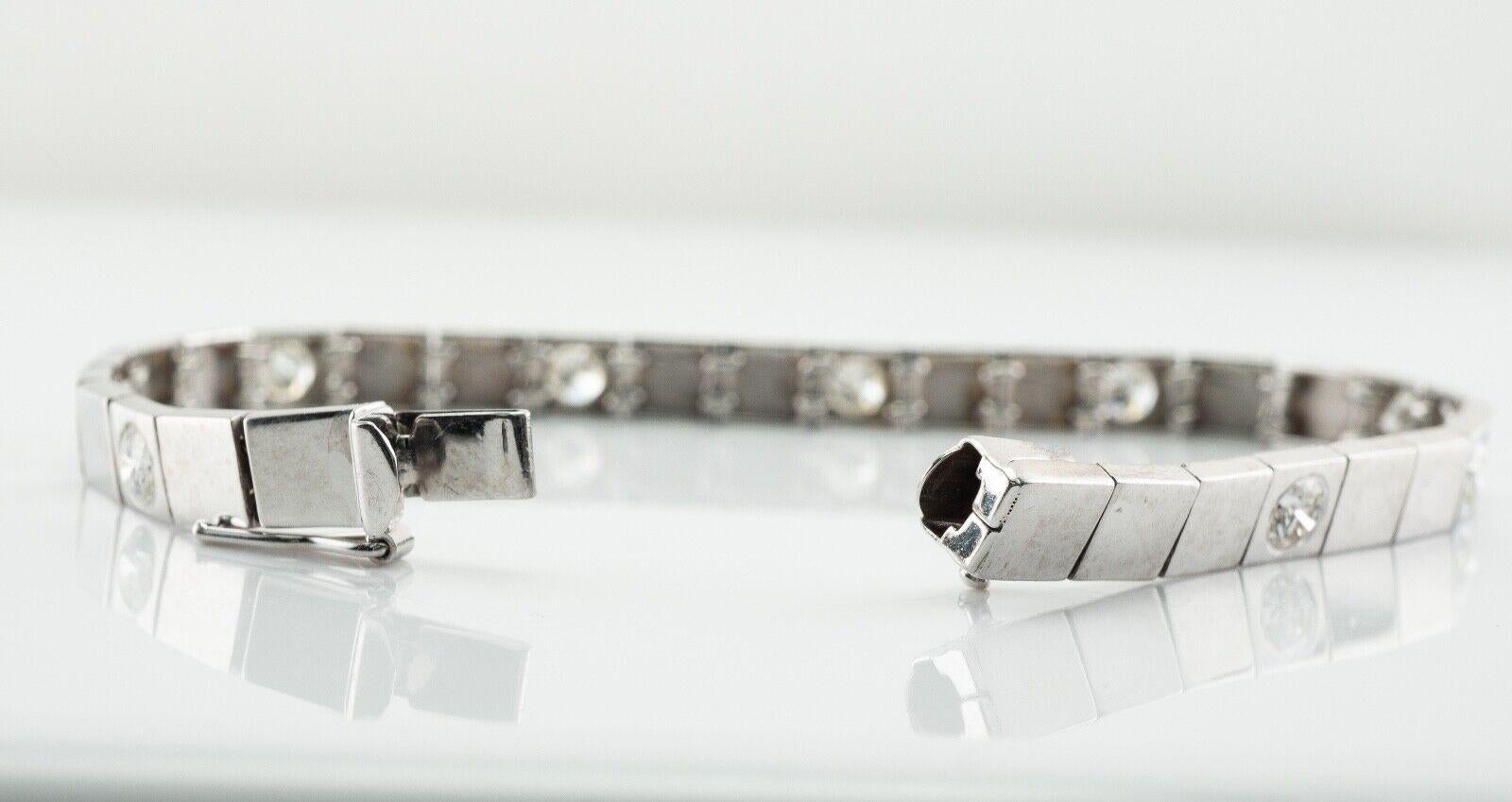 Diamant-Armband 14K Weißgold Glieder 2,70 TDW Damen im Angebot