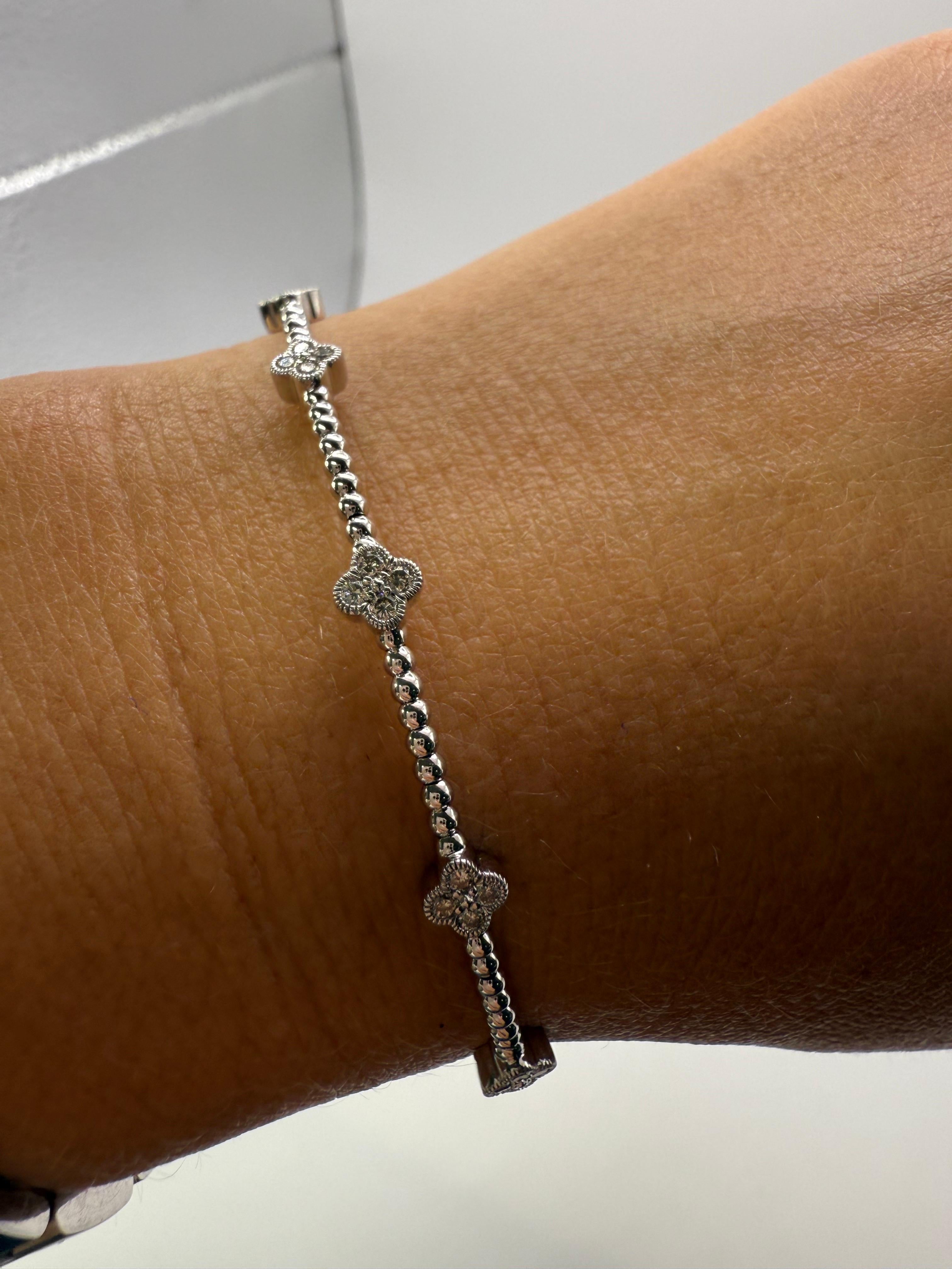 Femenino o masculino Diamond bracelet 14KT gold diamond bangle en venta