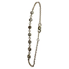 Diamant-Armband 1,50 Karat 14KT Gelbgold passt zu jedem ausgefallenen Diamantarmband