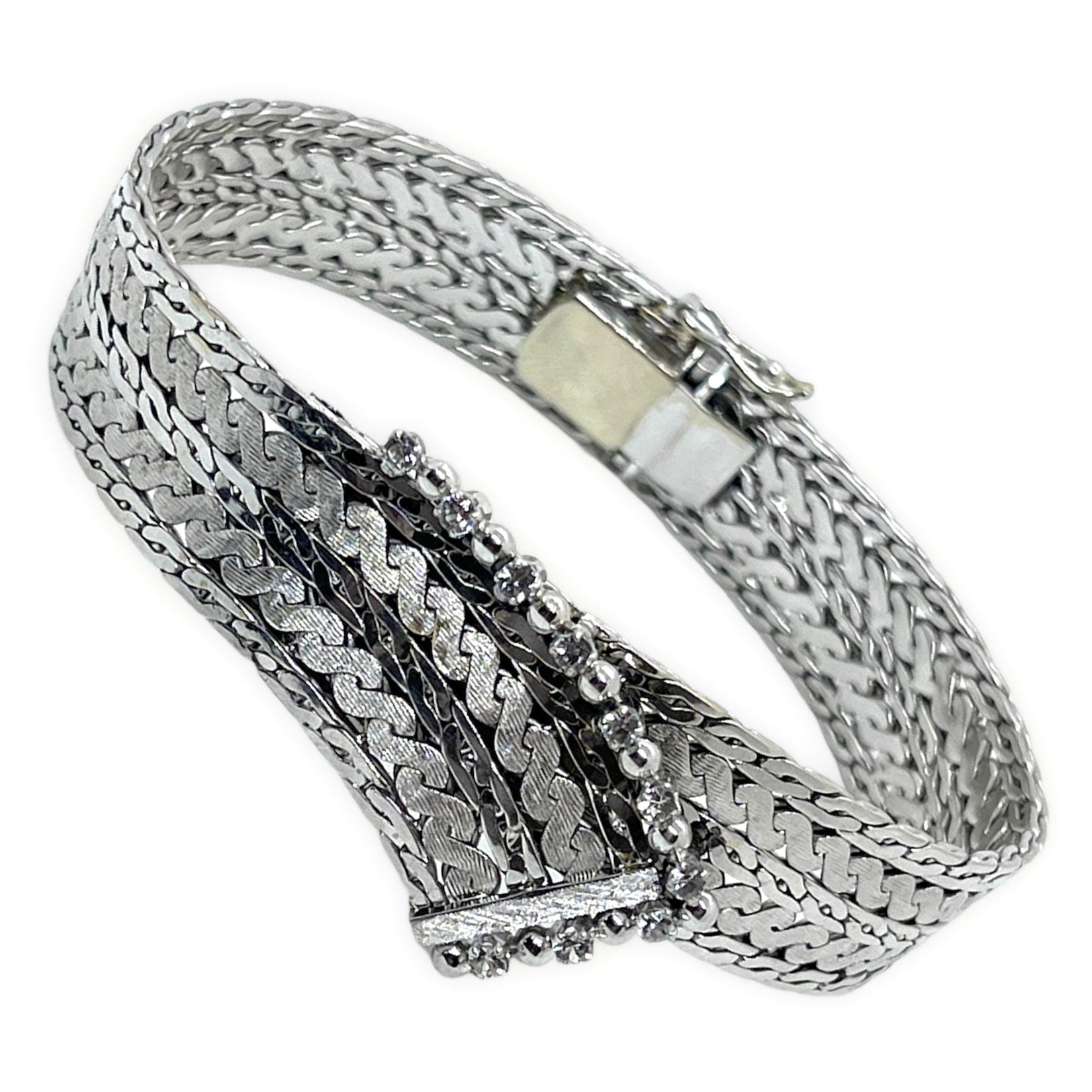 Bracelet en or blanc 18 carats et diamants
