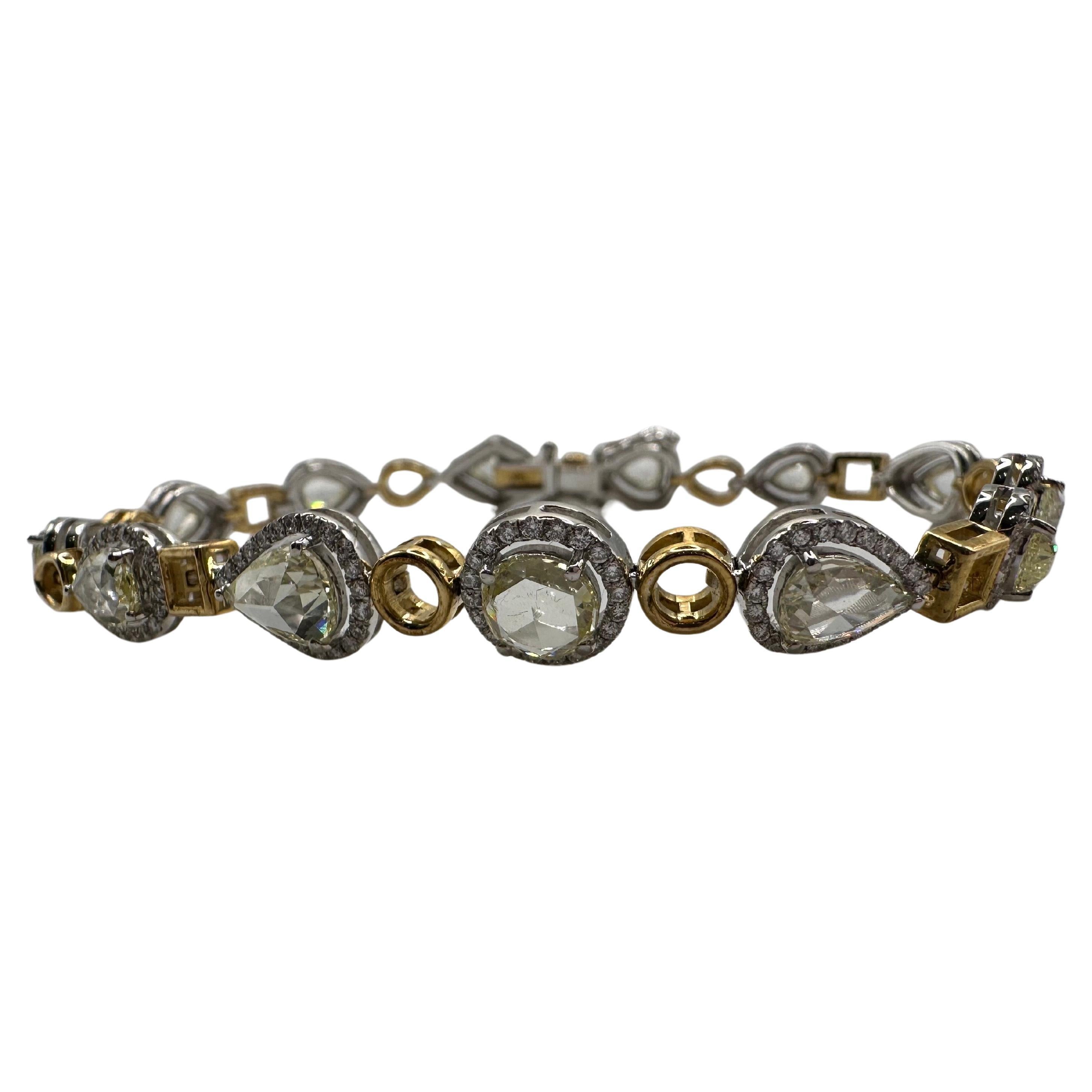 Diamond bracelet 18Kt gold minimal luxury bracelet