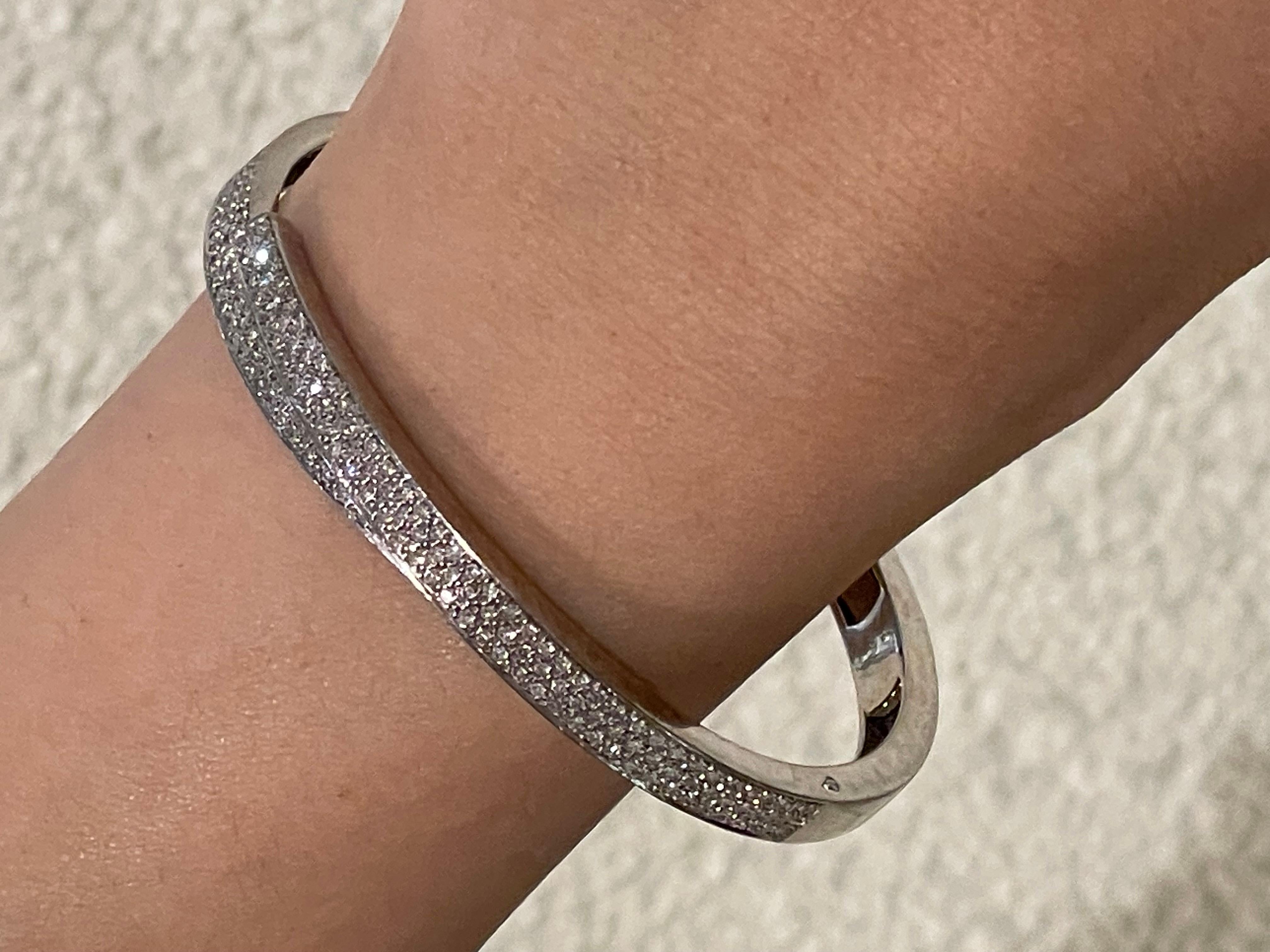 Pulsera de diamantes, 2,16 ct, Platino Corte redondo en venta