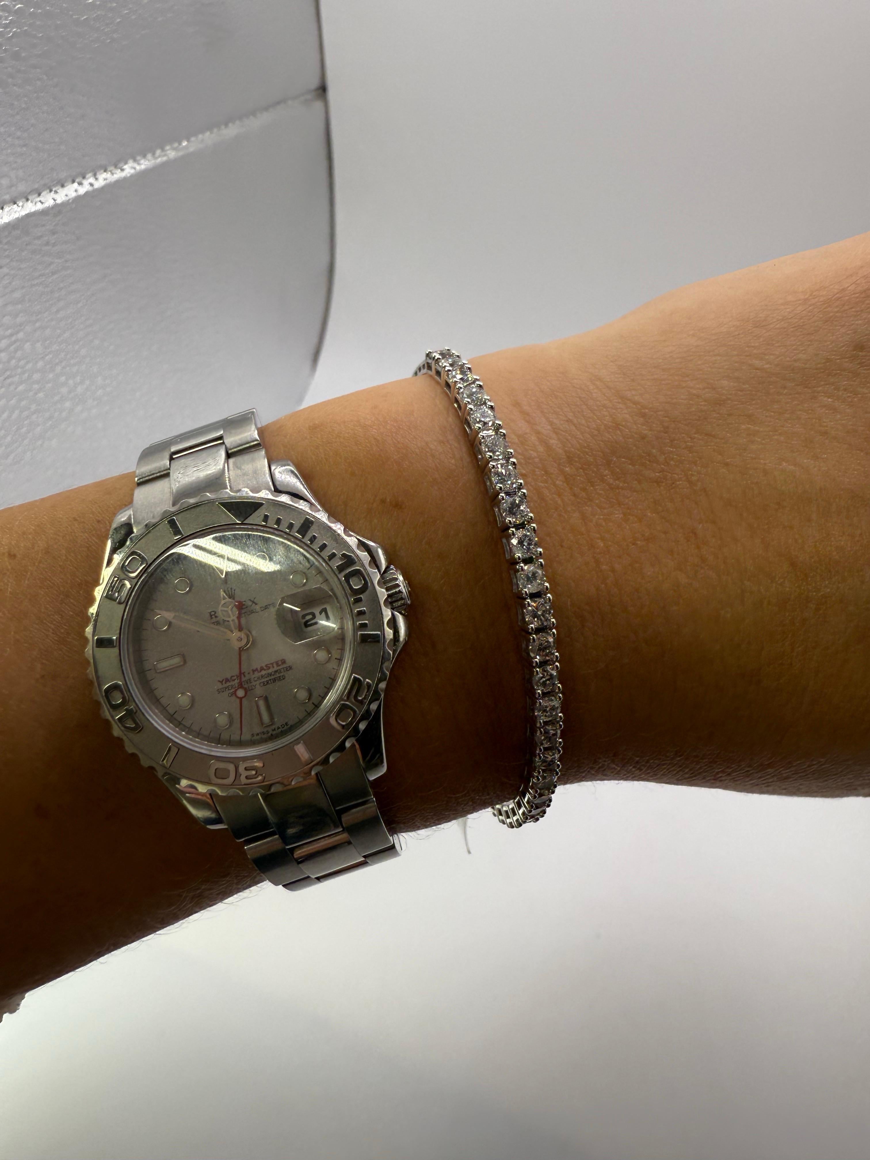 Diamond bracelet 2.45 carats 7 grams FLEXIBLE bracelet fits all new technology im Angebot 3