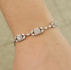 Bracciale di diamanti di "Greg Ruth" in oro bianco 18k 6,75 carati