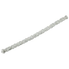 Diamond Bracelet circa 1950s in 18 Karat 10.35 Carat