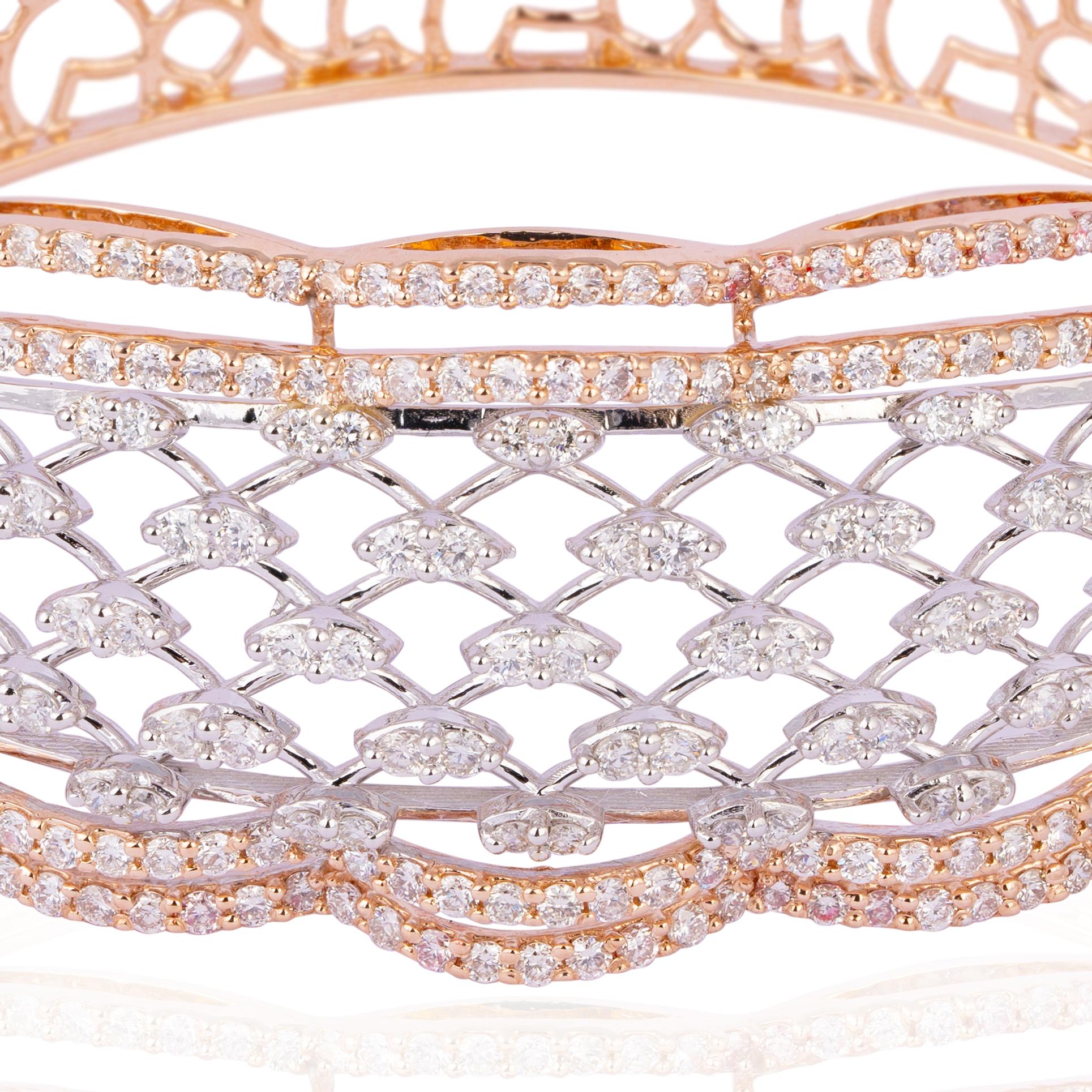 14k gold Diamond Bracelet In New Condition In New York, NY