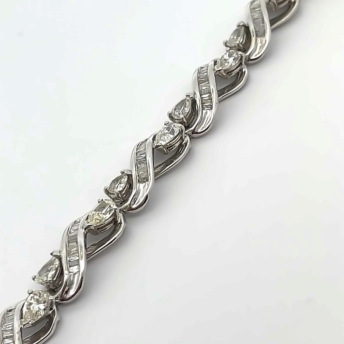 Women's or Men's Diamond Bracelet For Sale