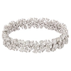 Rare Pearl Diamond Platinum Bracelet For Sale at 1stDibs