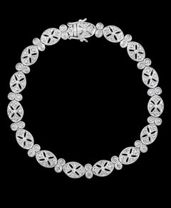 Diamond Bracelet in 14 Karat White Gold, 11 Grams, Estate, Affordable