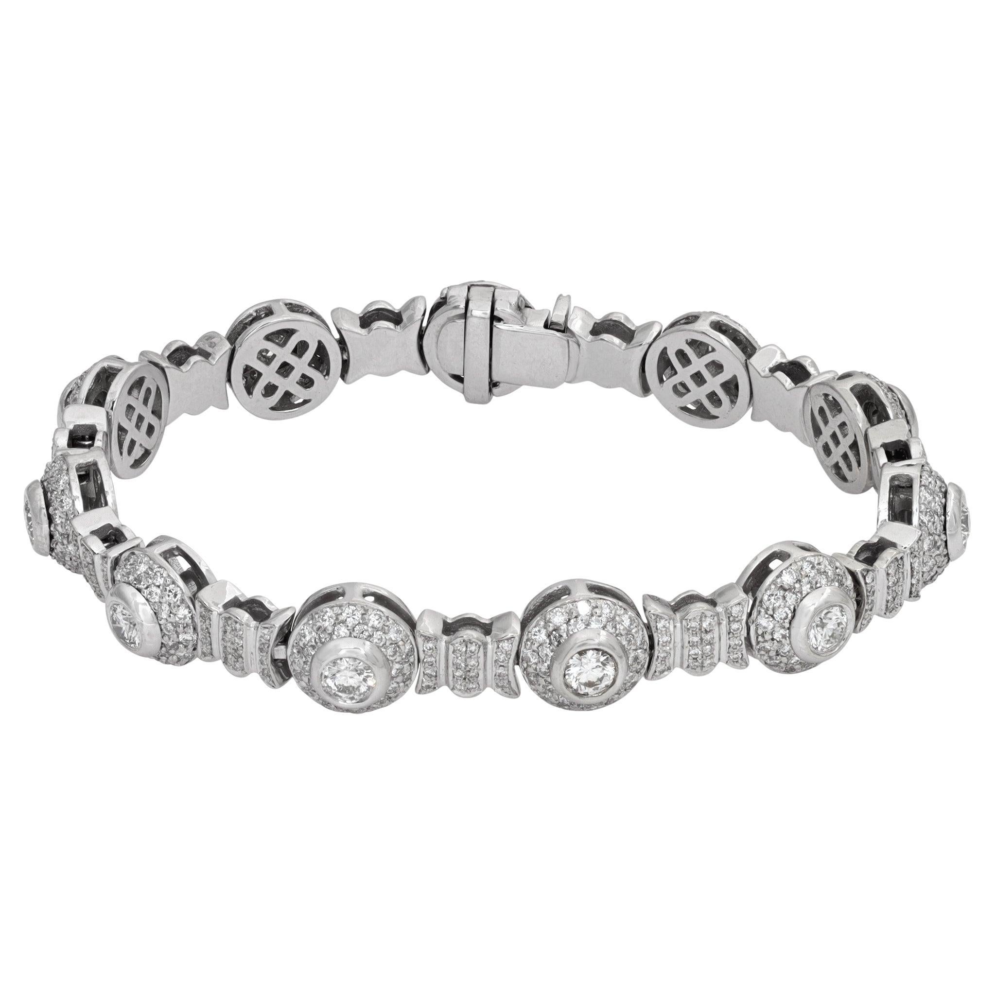 Diamond bracelet in 18k white gold