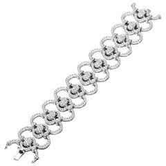 Diamond Bracelet of Approximate 10.11 Carat, Italy, 18 Karat White Gold