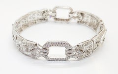 Bracelet en diamants sertis dans des montures en or blanc 18 carats