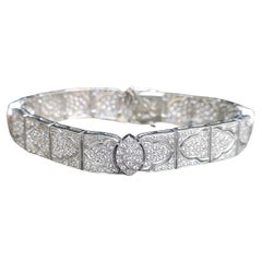 Bracelet en or blanc 18 carats serti de diamants