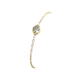 Diamond Bracelet Set With 0.50ct Princess Natural Diamonds in 18ct Yellow Gold